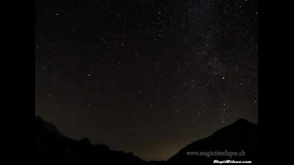 Night in the Alps time lapse 