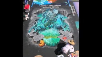 Изумителни 3d рисунки на пътя