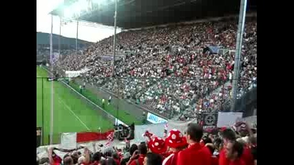 Невероятната агитка на Цска на мача със Стяуа