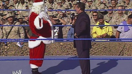 "Stone Cold" Steve Austin stuns Mr. McMahon ... dressed as Santa Claus: Tribute to the Troops 2003