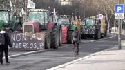 Фермери блокираха Париж с трактори в протест срещу търговското споразумение ЕС–Меркосур