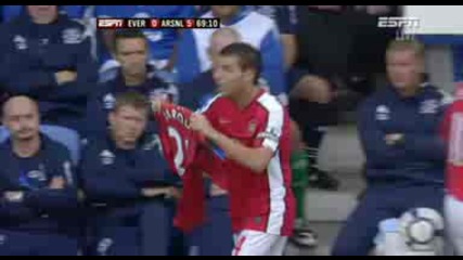 Everton - Arsenal - 0:5 Fabregas Score Second Goal