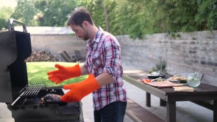 1 Bbq Grilling Gloves Ekogrips Totally Waterproof Finger Hand Wrist Protection. 3 Sizes