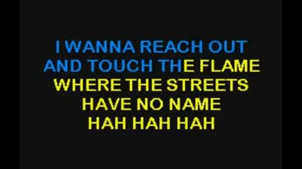 U2 - Where The Streets Have No Name [karaoke with Lyrics]
