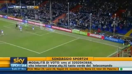 Сампдория 1:1 Милан (27 - 11 - 2010г.) 