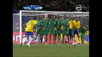 25.06 гол на Даниел Алвеш Бразилия - Юар 1:0 Купа на Конфедерациите 