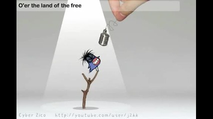 Crazy Singing Bird - Star Spangled Banner, Usa National Anthem
