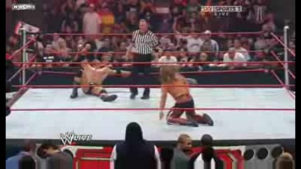 Raw 10 - 12 - 08 Batista vs Shawn Michaels Lumberjack Match