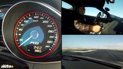 0-300 kmh Audi R8 V10 Spyder