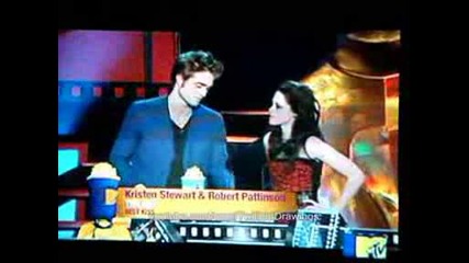 Robert Pattinson Kristen Steward best kiss Mtv awards 2009