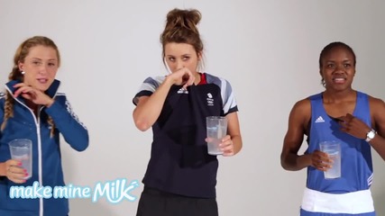 Laura Trott, Nicola Adams and Jade Jones take the 'make mine Milk' Challenge