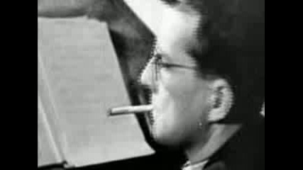 Dmitri Shostakovich Smoking A Cigarette