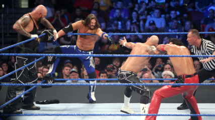 AJ Styles & Gallows & Anderson vs. Shinsuke Nakamura & Rusev Day: SmackDown LIVE, April 24, 2018