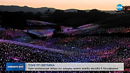 Хълмове в Калифорния светнаха в различни цветове
