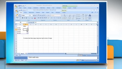Microsoft® Powerpoint 2007: How to insert chart into presentation on Windows® 7?