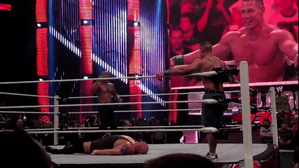Скалата и Джон Сина след Raw 1000