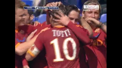 11.04.2010 Рома 2 - 1 Аталанта гол на Касети 