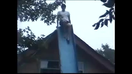 Домашно направена Водна пързалка !