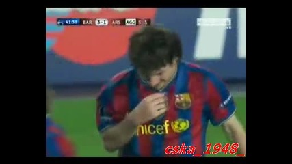06.04.2010 Барселона 4:1 Арсенал (гола на Меси за 3:1) 