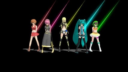 Mmd - Meiko Luka Lily Miku Gumi - Bad Apple!!