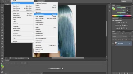 как да си сменим цвета на косата на снимка с Photoshop Cs6 еп.4