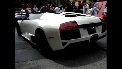 White Lamborghini Murcielago Lp640 Roadster 