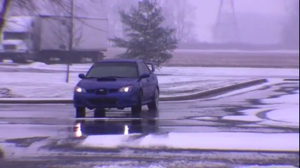 Sti and Wrx playing in the snow