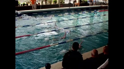 Йоанна Стоименова плува 100м съчетано на републиканското състезание в Пловдив 2011год