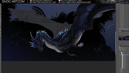 Irkalla - aquatic dragon character design Digital painting no.66 no audio Isvoc-izzrfvse