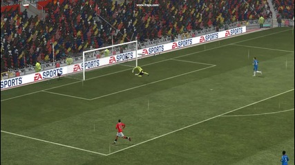 Великолепен гол на Скоулс на Fifa 11 Multiplayer