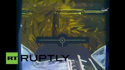 Space: Unmanned shuttle released from ISS plunges back to earth
