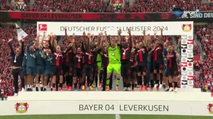 Байер Леверкузен вдигна титлата на Германия (видео)