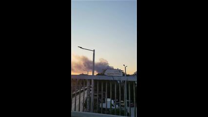Пожар в склад за пластмаса край Пловдив (СНИМКИ)