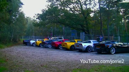 7x Corvette C6 Z06 lovely sounds!! - 1080p Hd 