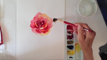 Как да нарисуваме роза с акварел в импресионистичен стил /от Irmgard Rawn/