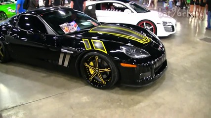 Black & Yellow Corvette Grand Sport on 22 Forgiatos - 1080p Hd