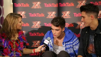 Backstage with Talktalk - Interview with Union J - The X Factor Uk 2012