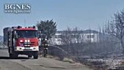 Пожар близо до бензиностанция в Казанлък