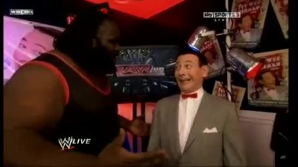 Wwe Raw 11.01.2010 - Pee Wee Herman & The Divas Backstage - смях!!! 
