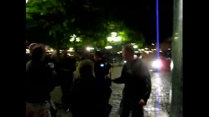 Enrique walking down a street in Sweden 