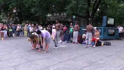 Street Performers Downtown Manhattan New York Freeestyle Dance Bass Party Film Menejer 2016 Hd