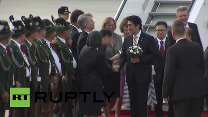 Germany: Japan's PM Shinzo Abe arrives in Munich for G7 summit
