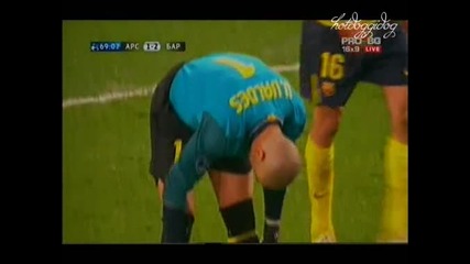 Арсенал 1 - 2 Барселона Гола на Лолкот 03.31.2010