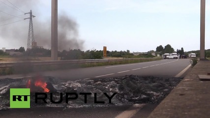 France: Striking ferry workers burn tyres, blocking Calais