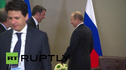 Turkey: Putin and Italian PM Renzi discuss 'successful' bilateral ties at the G20