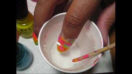 Water Marble Nail Art