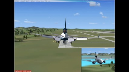 Microsoft Flight Simulator X - Md11 яко кацане на гадно летище :d 