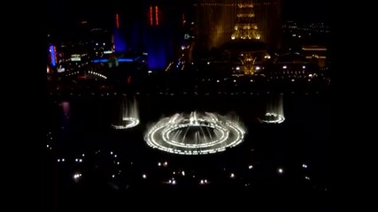 Bellagio Las Vegas Fountain Show at Night 