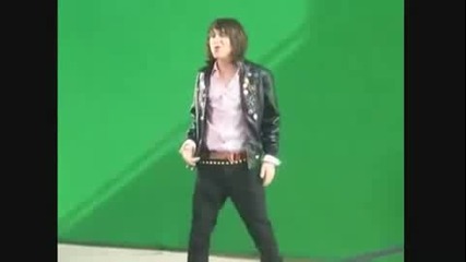 Mitchel Musso On The Set Of His New Music Video Hey