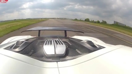 Ускорение от 0-333 км/ч на Porsche 918 Spyder